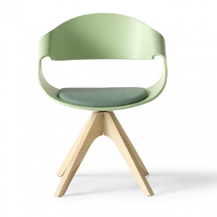 Chantal Armchair with Wooden Legs