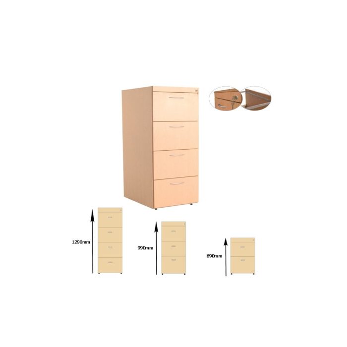 Static 3 Drawer File Cabinet