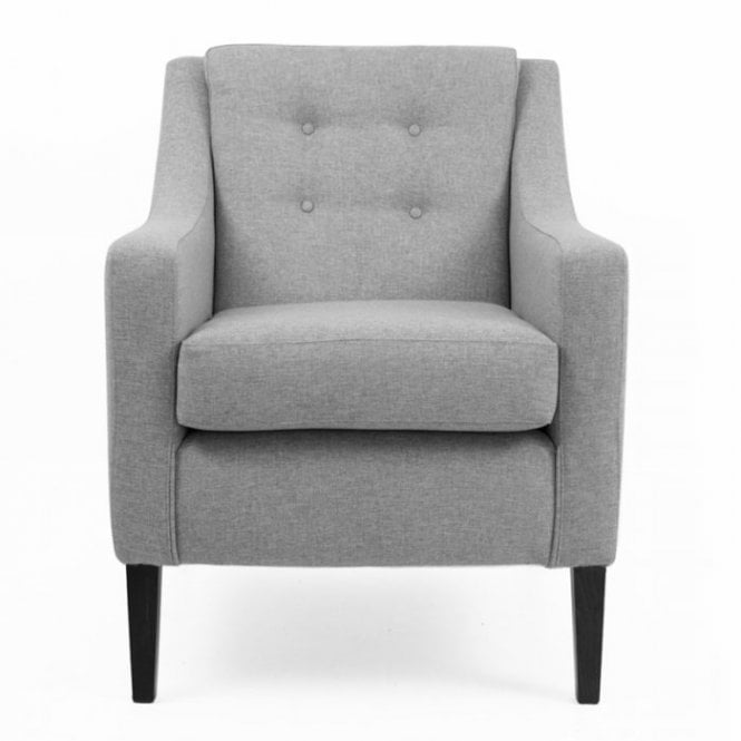 small upholstered chair with arms