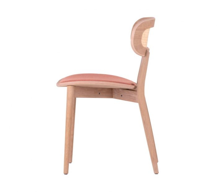 Heima Upholstered Rattan Side Chair