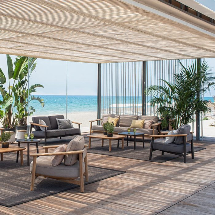 Twins Teak Upholstered Lounge Chair