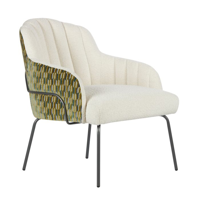 London Fluted Metal Lounge Chair