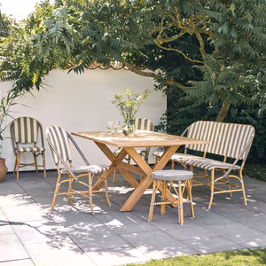 Sofie Outdoor Striped Bench