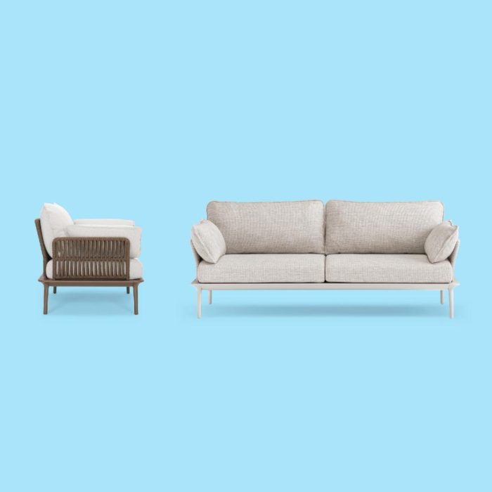 Reva Twist Three Seater Outdoor Sofa