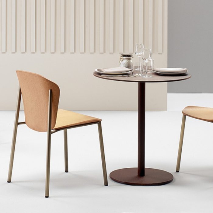 Finn Metal Wood Side Chair