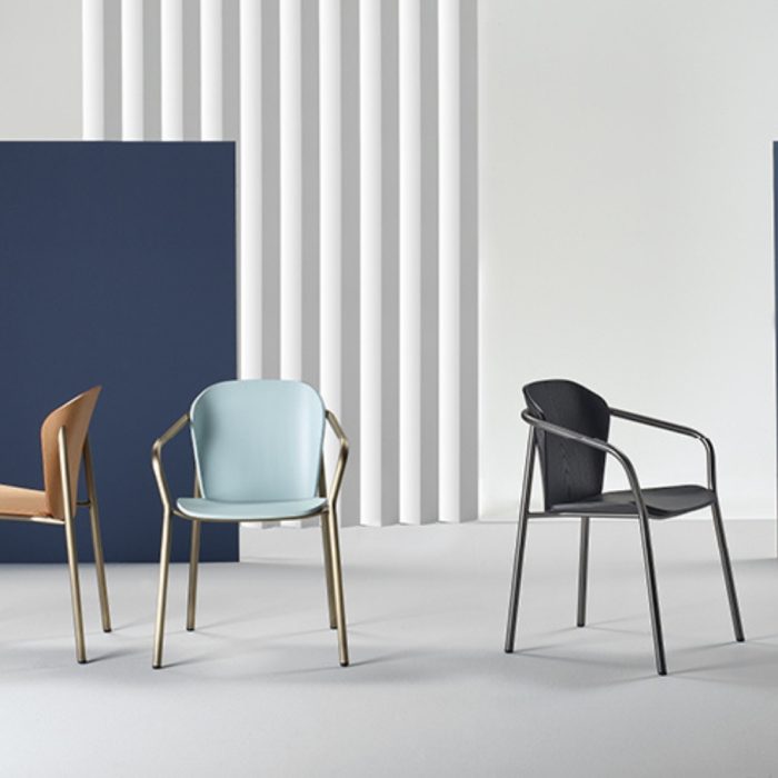 Finn Metal Wood Side Chair
