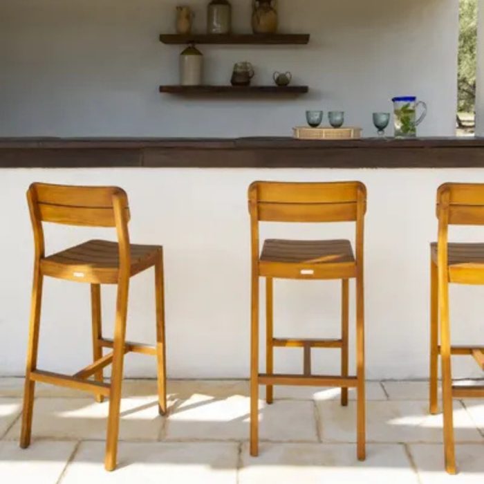 Lodge Teak Bar Stool