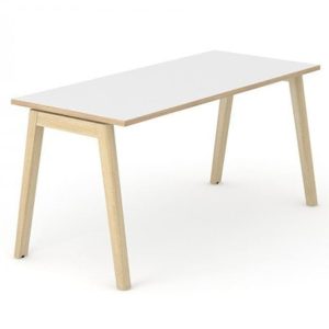 Versa Wood Bench Desk Single