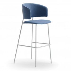 Wrap Steel 6C72 Bar Stool With Arms