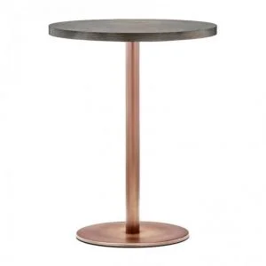 Hugo Round D1 Slim table base – Antique Copper