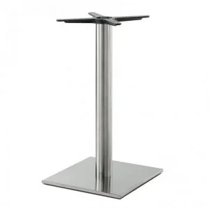 Hugo Square (RC) D1 table base – Brushed S/S